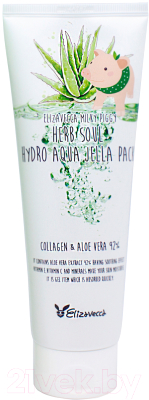 Маска для лица кремовая Elizavecca Herb Soul Hydro Aqua Jella Pack с алоэ и коллагеном (250мл)