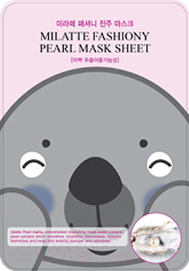 

Маска для лица тканевая Milatte, Fashiony Pearl с экстрактом жемчуга