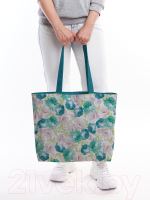 Пляжная сумка JoyArty Цветочные узоры / bsz_13645