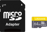 Карта памяти Usams MicroSDHC 64GB Class 6 + SD адаптер / ZB119TF01 - 