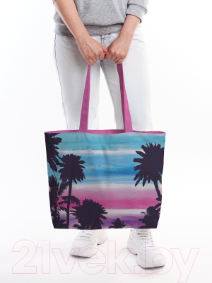 Пляжная сумка JoyArty Вечерние пальмы / bsz_5911