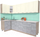 Готовая кухня Интерлиния Мила 12x27 (ваниль/бетон/травертин) - 