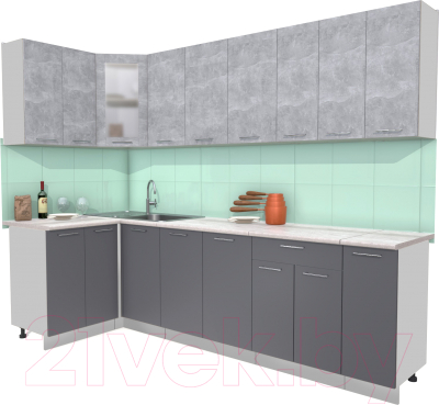 Кухонный гарнитур Интерлиния Мила 12x27