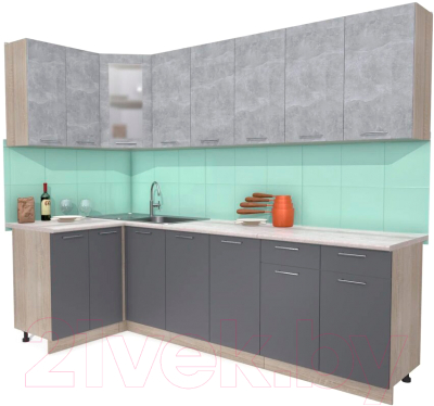 

Готовая кухня Интерлиния, Мила 12x26