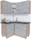 Готовая кухня Интерлиния Мила 12x14 (бетон/бетон/кастилло темный) - 