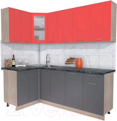 

Готовая кухня Интерлиния, Мила 12x21