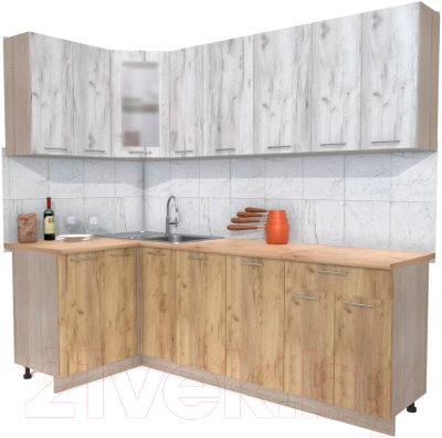 

Готовая кухня Интерлиния, Мила 12x23