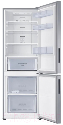 Холодильник с морозильником Samsung RB30N4020S8/WT