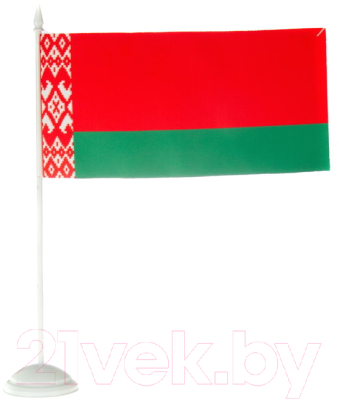 Флаг Флаг Республики Беларусь настольный на однорожковой подставке (10x20см)