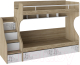 Двухъярусная кровать детская ТриЯ Оксфорд СМ-139.11.012 (ривьера/белый с рисунком) - 