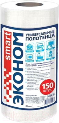 Изображение товара Набор салфеток хозяйственных Smart 30129 рулон (спанлейс)