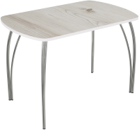 Обеденный стол ВВР Пластиковый раздвижной 110-150x70 (бискайская сосна/подстолье чайка) - 