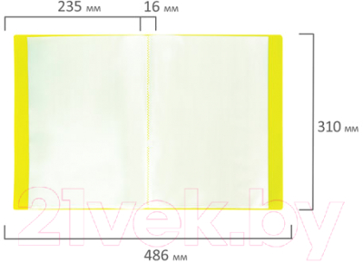 Папка для бумаг Brauberg Neon / 227449 (желтый)