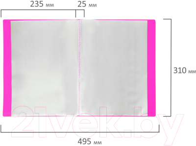 Папка для бумаг Brauberg Neon / 227454 (розовый)