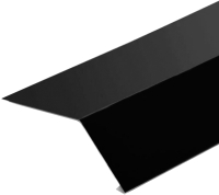 Планка карнизная Технониколь Для гибкой черепицы 100x50x10x2000 RAL 9005 (черный) - 