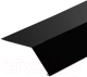 Планка карнизная Технониколь Для гибкой черепицы 75x50x5x2000 RAL 9005 (черный) - 