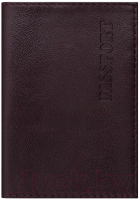 Обложка на паспорт Brauberg Virginia / 237187 (бордовый)
