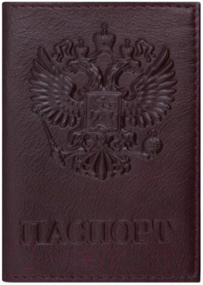 Обложка на паспорт Brauberg Virginia / 237199 (темно-бордовый)