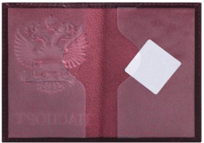Обложка на паспорт Brauberg Virginia / 237199 (темно-бордовый)