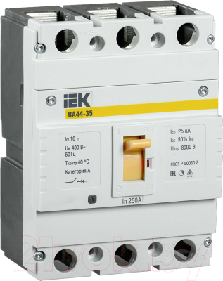 Выключатель автоматический IEK ВА 44-35 3P 250A 25kA / SVA4410-3-0250