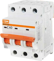 Выключатель автоматический TDM ВА 47-60 3P 40А (С) 6кА / SQ0223-0113 - 