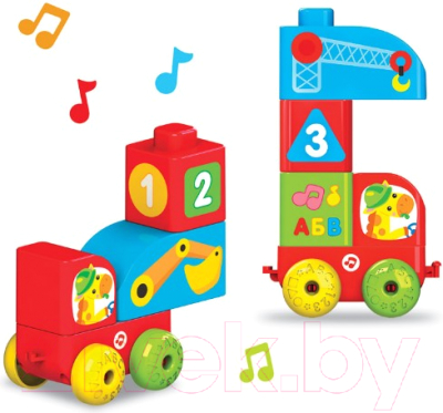 Развивающая игрушка Азбукварик Talky Blocks Машинки на стройке / 2762