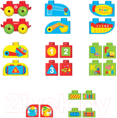 Развивающая игрушка Азбукварик Talky Blocks Машинки на стройке / 2762