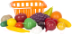 Набор игрушечных продуктов Стром Фрукты и овощи в корзине / у758 - 