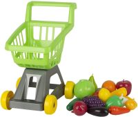 Тележка игрушечная Стром Для супермаркета с фруктами и овощами / У958 - 