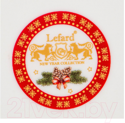 Тарелка столовая обеденная Lefard Елка / 85-1604 (красный)