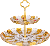 Ваза-этажерка Lefard Gold Glass / 195-161