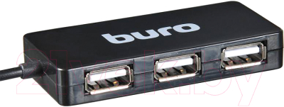 USB-хаб Buro BU-HUB4-U2.0-Slim (черный)