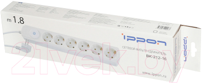 IPPON BK212-16 (белый) Сетевой фильтр купить в Минске, Гомеле, Витебске ...