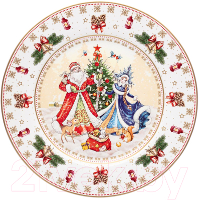 

Тарелка столовая мелкая Lefard, Дед Мороз и Снегурочка / 85-1712