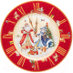 Тарелка столовая обеденная Lefard Часы / 85-1718 (красный) - 