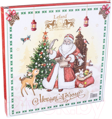 Изображение товара Тарелка столовая обеденная Lefard Дед Мороз / 85-1719 (красный)