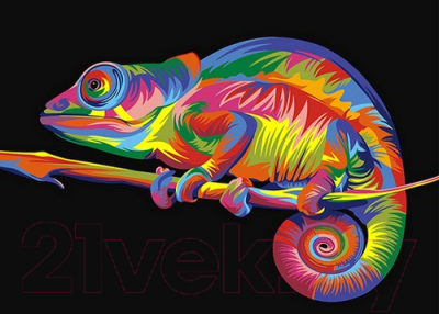 

Картина по номерам Артвентура, Радужный хамелеон / MINIA40114