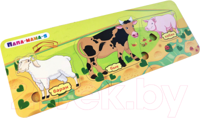 

Развивающая игрушка ToySib, Вкладыш больше-меньше. Папа-Мама-Я / TS-8002