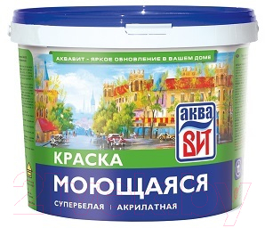 

Краска Вит, Белый, Аква ВАК-20 моющаяся