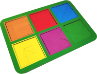 Развивающая игра ToySib Квадраты Никитина 3 уровня 6 квадратов / TS-6003 - 