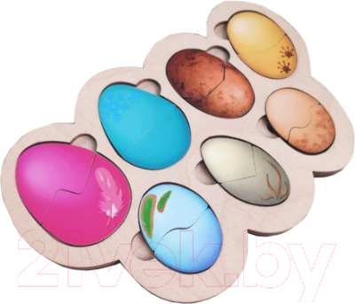 

Развивающая игрушка ToySib, Рамка-вкладыш Кто в яйце / TS-02010