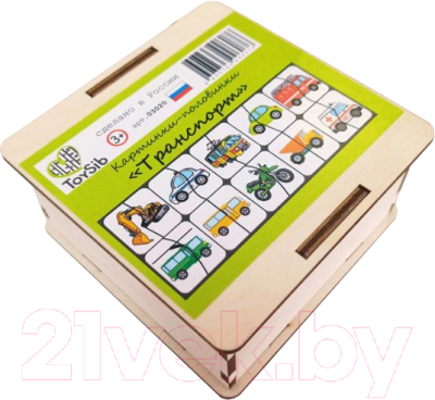 

Развивающая игрушка ToySib, Картинки-половинки Транспорт / TS-03020