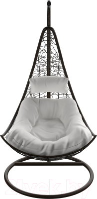 Кресло подвесное Loftyhome Marula 1151 (Dark Brown/White)