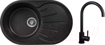 

Мойка кухонная Gerhans, A02 + смеситель 4998-3-22