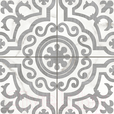 Плитка Cersanit Siena Узоры Рельеф A16010 (420x420, белый)
