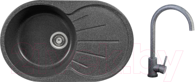 

Мойка кухонная Gerhans, A02 + смеситель 4998-3-24