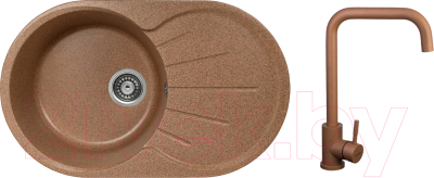 

Мойка кухонная Gerhans, A02 + смеситель 4998-4-23