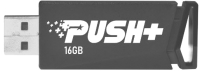 

Usb flash накопитель Patriot, Push+ 128GB Black (PSF128GPSHB32U)
