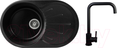 

Мойка кухонная Gerhans, A02 + смеситель 4998-4-25