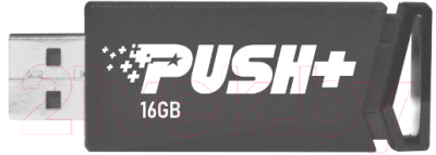 

Usb flash накопитель Patriot, Push+ 32GB Black (PSF32GPSHB32U)